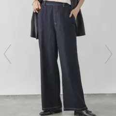 Goodデニムイージーパンツ ネイビー L