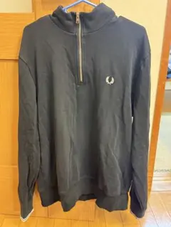 希少カラー FRED PERRY ハーフジップスウェット ダークグリーン - メルカリ