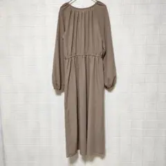 GU ジーユー (S)　2WAYギャザーリボンワンピース