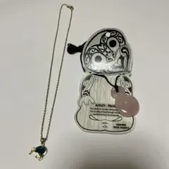 ローズクォーツ & パウア貝殻ネックレス 2点セット