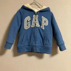 【babygap】長袖パーカー　羽織物　モコモコ　キッズ　可愛い　ブルー