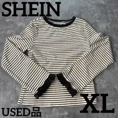 【SHEIN】MJYY 韓国風 ルーズ ボタンアップ 長袖Tシャツ グレー L