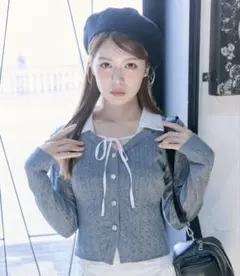 Olivedesolive ドッキングケーブルニット グレー