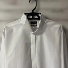 メンズ　ホワイトのウイングカラーシャツ3 L