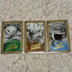 僕のヒーローアカデミア 箔押しクリアカード 原画展 緑谷 爆豪 轟