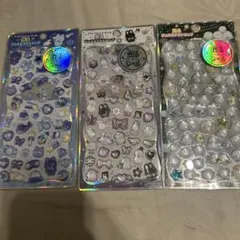 ほしぞらドロップ しろくろドロップ シマエナガ 光る ジュエルプチドロップシール