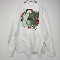 PUMA　長袖　Tシャツ　M　和柄　パンサー　スカT　ロンT