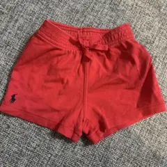 未使用　ラルフローレン　ショートパンツ　12M/80 赤