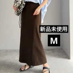 <新品>【吸水速乾・防シワ機能付き】ウェーブジャガードIラインスカート