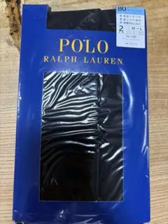 新品★ラルフローレン　タイツ　80デニール　2足組セット　MーL ブラック