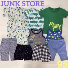 男の子　95 Tシャツ タンクトップ　ジャンクストア　パンツ　甚平　まとめ売りのサムネイル