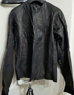 未使用　DEVOA デヴォア　レザーシャツ　シングルライダース　ブラック 未使用 DEVOA デヴォア レザーシャツ シングルライダース ブラック