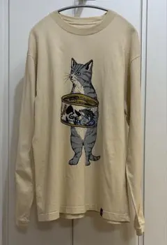 go slow caravan ネコ プリント ロンT 長袖 サイズ4 デザイン