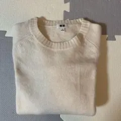 UNIQLO Mサイズ　アイボリー ニットセーター　ラムウール　ユニクロ