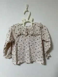 【美品】ZARA 襟付き花柄トップス 9-12months 80cm