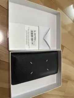 【美品 付属品完品】Maison Margiela ブラックレザー 長財布