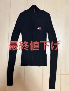 Tommy Jeans トミージーンズ リブニット ジップアップトップス S