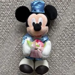 ミッキーマウス ぬいぐるみ 青いスーツ 花束付きレア ミッキーマウス ぬいぐるみ 青いスーツ 花束付きレア 【公式通販】