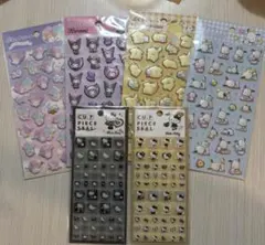 S*そ様 キティ タイルシール カットピースシール ヒョウ柄 サンリオ ぷくっと