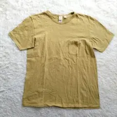 BARNS バーンズアウトフィッターズ 半袖トップス　Tシャツ　くすみイエローLのサムネイル