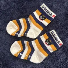 DOUBLE.B キッズ靴下 ストライプ　未使用品