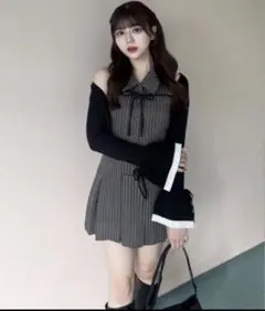 OLIVE des OLIVE YUI企画 ノースリーブシャツミニワンピース