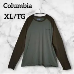 Columbia【XL/TG】 長袖 Tシャツ オリーブグリーン/ブラウン