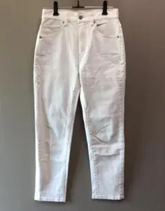 GU ホワイト スリムフィットジーンズ S