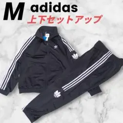 М】アディダスオリジナルス 上下セット ジャケット トラックパンツ ブラック 黒