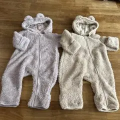 フリース クマ耳 フード付きアウター60～70