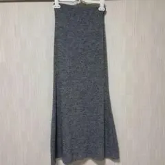 グレー ロングスカート マーメイドスカート ウエストゴムのサムネイル