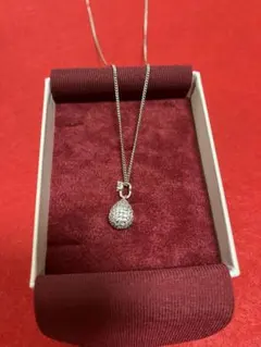 シルバー925 涙型ペンダントネックレス