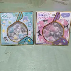 新品未開封★サンリオ☆コロふわシールフレーク2種セット★メロクロ＆はぴだんぶい