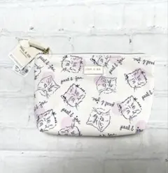 ポールアンドジョーアクセソワジプシーヌネット猫ネコオーガニックコットンポーチ新品