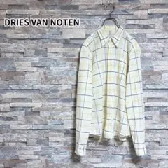 DRIES VAN NOTEN ウィンドウペンチェックシャツ YLW/50のサムネイル