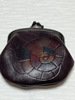 昭和レトロな雰囲気♡可愛いカタツムリ柄 がま口財布 ミニ小銭入れ