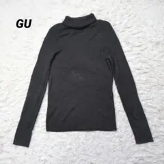 GU ニット 縦畝 タートルネック アクリル