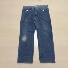 ヴィンテージ　Hanes デニムパンツ ストレート インディゴブルー　y2kのサムネイル