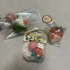 スイーツデコストラップ＆パーツ 3点セット（食品サンプル・平成レトロ）