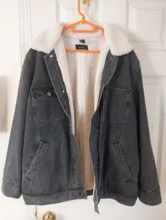 INHERIT フリース襟付きデニムジャケット