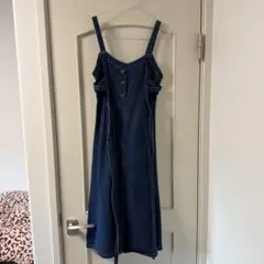 デニム ジャンパースカート インディゴ