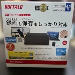 BUFFALO 外付けハードディスク 4TB HD-NRLD4.0U3-BA