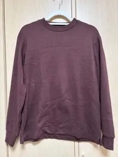 UNIQLO ソフトニットフリースクルーネックT ダークブラウン　Mサイズ