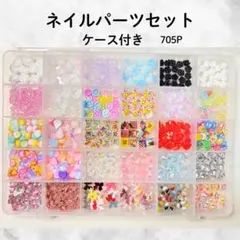 ②ネイルパーツ まとめ売り ケース付き 705P