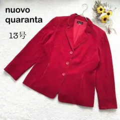 【nuovo quaranta】レディース テーラードジャケット レッド系13号
