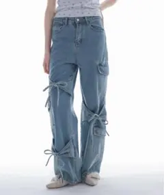 idem many ribbon cargo denim