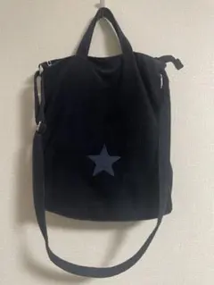 ネイビー コーデュロイ ショルダーバッグ