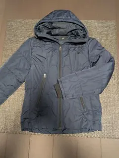 AZUL フード付きネイビー ダウンジャケット