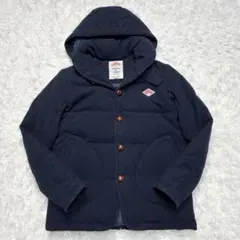 【美品】ダントン×ビームス 別注 ウールモッサ ダウンコート 34 ネイビー