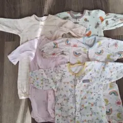 カラフルなロンパース5点セット 50-60センチ